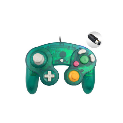 Priehľadný farebný káblový ovládač Gamepad Joypad s jedným bodom pre GameCube PC pre NGC Joystick