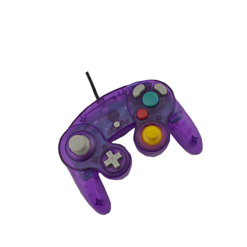 Priehľadný farebný káblový ovládač Gamepad Joypad s jedným bodom pre GameCube PC pre NGC Joystick