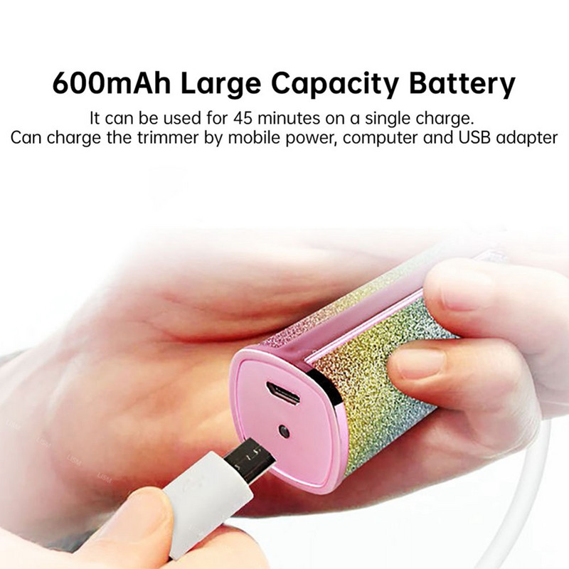 2 viename elektrinė antakių kirpimo priemonė neskausmingas antakių epiliatorius moterims skutimosi peiliukai Mini nešiojamas veido plaukų šalinimo įrankis