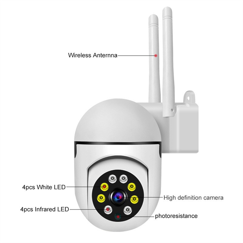 Ycc365 plus 1080P PTZ WIFI IP kamera Garso CCTV stebėjimas 4x priartinimas naktinis visos spalvos belaidis vandeniui atsparus H.264 garso apsauga