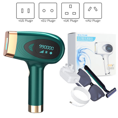 [ZS] 900 000 blyksnių IPL plaukų šalinimo lazeriu LCD elektrinis epiliatorius moterims 9 pavarų nuolatinio skausmo fotoepiliatorius kūnui po pažastimi