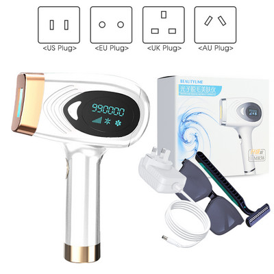 [ZS] 900 000 blyksnių IPL plaukų šalinimo lazeriu LCD elektrinis epiliatorius moterims 9 pavarų nuolatinio skausmo fotoepiliatorius kūnui po pažastimi