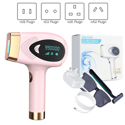 [ZS] 900 000 blyksnių IPL plaukų šalinimo lazeriu LCD elektrinis epiliatorius moterims 9 pavarų nuolatinio skausmo fotoepiliatorius kūnui po pažastimi