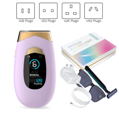 [ZS] LCD 990 000 blyksnių 6 lygių kūno kojų nuolatinio plaukų šalinimo lazeriu purškimo aparatas moterims bikini nešiojamas IPL epiliatorius namuose