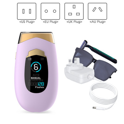 [ZS] LCD 990 000 blyksnių 6 lygių kūno kojų nuolatinio plaukų šalinimo lazeriu purškimo aparatas moterims bikini nešiojamas IPL epiliatorius namuose