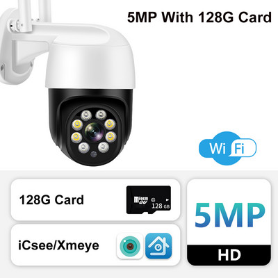 8MP WIFI apsaugos kamera Išmanieji namai IP66 PTZ kamera P2P CCTV Garso ir vaizdo stebėjimo kameros WIFI Night Vision H.265 iCsee Alexa