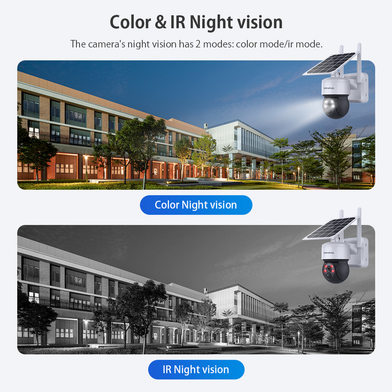 SHIWOJIA lauko wifi / 4G SIM kortelės kamera Mini saulės skydelio apsaugos stebėjimo kamera 7500 mAh IP66 belaidė 2 krypčių pokalbių aptikimo funkcija