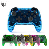 Belaidis „Bluetooth“ skaidrus žaidimų pultelis, skirtas „Nintedo Switch Console“ 6 ašių dvigubos vibracijos vairasvirtei prie „NS Switch Pro“ valdiklio