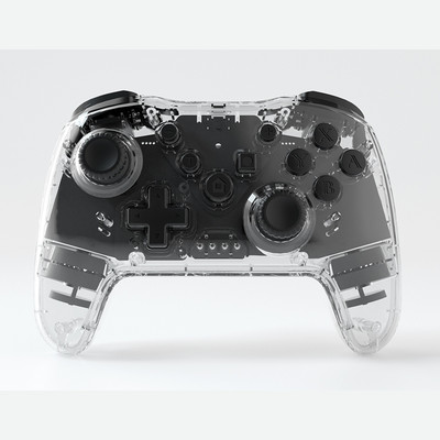Belaidis „Bluetooth“ skaidrus žaidimų pultelis, skirtas „Nintedo Switch Console“ 6 ašių dvigubos vibracijos vairasvirtei prie „NS Switch Pro“ valdiklio