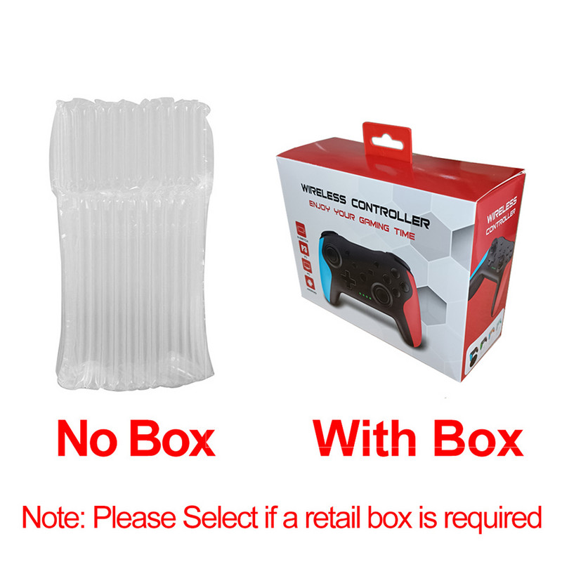 Belaidis „Bluetooth“ skaidrus žaidimų pultelis, skirtas „Nintedo Switch Console“ 6 ašių dvigubos vibracijos vairasvirtei prie „NS Switch Pro“ valdiklio