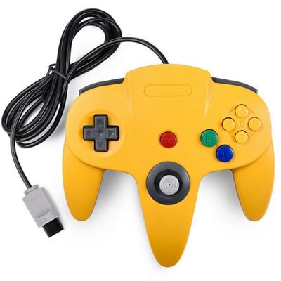 N64 valdiklio žaidimų pultelis vairasvirtės Žaidimų kilimėlis, ilgas laidas, skirtas klasikinėms 64 konsolėms, žaidimams, žaidimų vairasvirtės, skaidrios
