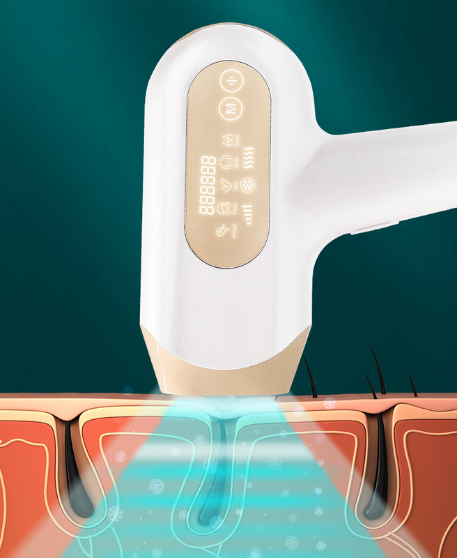 Lazerinis epiliatorius IPL plaukų šalinimo fotoepiliatorius ledo depiliacija 999999 blyksniai nuolatinis neskausmingas skutimosi elektrinis depiliacijos prietaisas