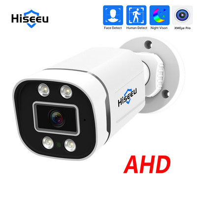 Hiseeu 1080P AHD Bullet Camera Външна сигурност Waterprrof Motion Detect 2MP Аналогова камера за видеонаблюдение 20M Инфрачервено нощно виждане XMeye