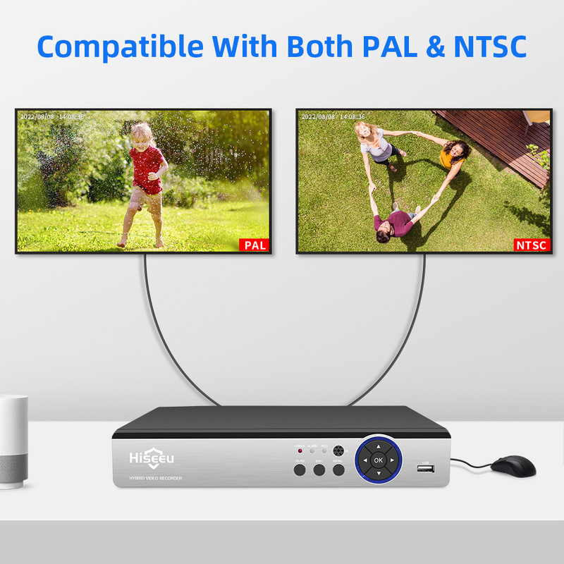 Hiseeu 1080P AHD Bullet Camera Outdoor Security Waterprrof Motion Detect 2MP Analog CCTV Camera 20M Infrared Night Vision XMeye