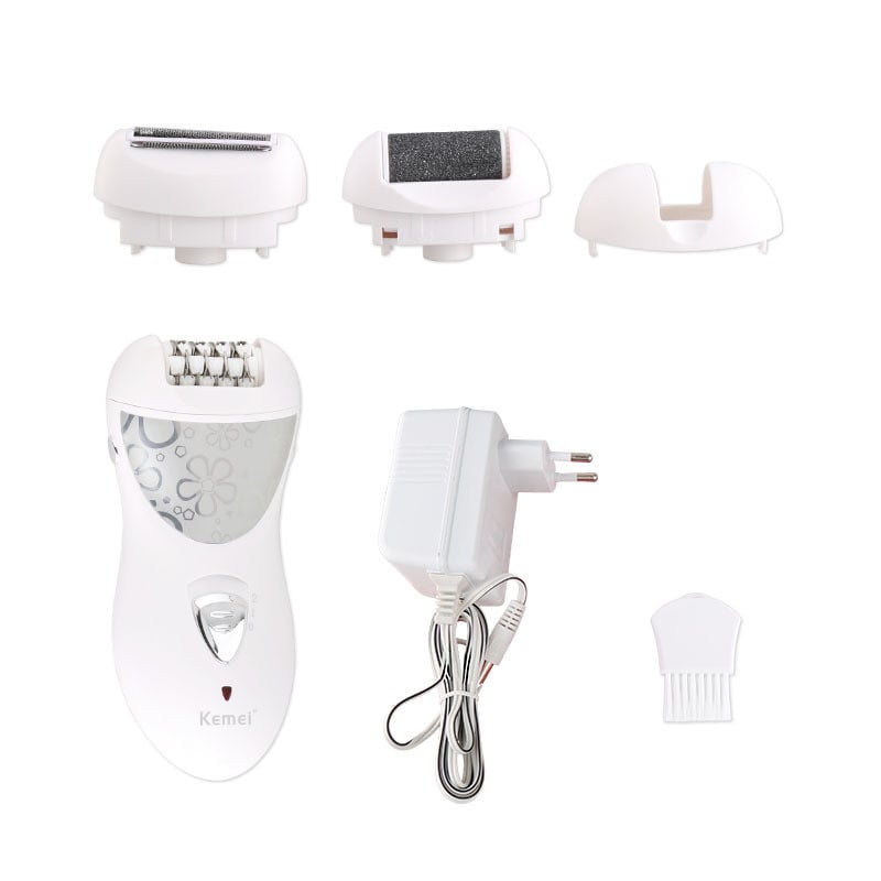 Kemei Epilator Rechargeable 3 in 1 Lady Hair Remover Shaver Electric Callus Remover Depilador Removal for Women Tool Care Tool