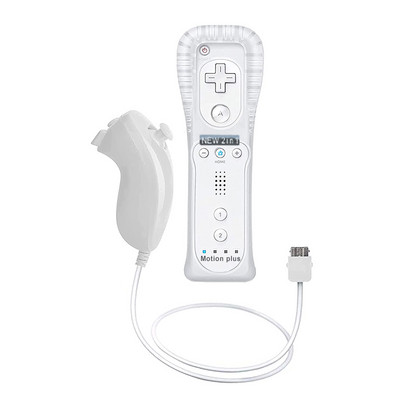 Telecomandă fără fir 2 în 1 pentru Wii Motion Plus pentru telecomandă Wii Nunchuck Joystick Joypad