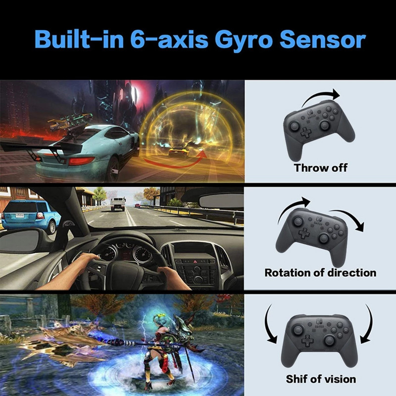 „Bluetooth Wireless Switch Pro“ valdiklio žaidimų pultelis, skirtas „Nintend Switch“ / „Lite“ / „Steam“ žaidimų vairasvirtei