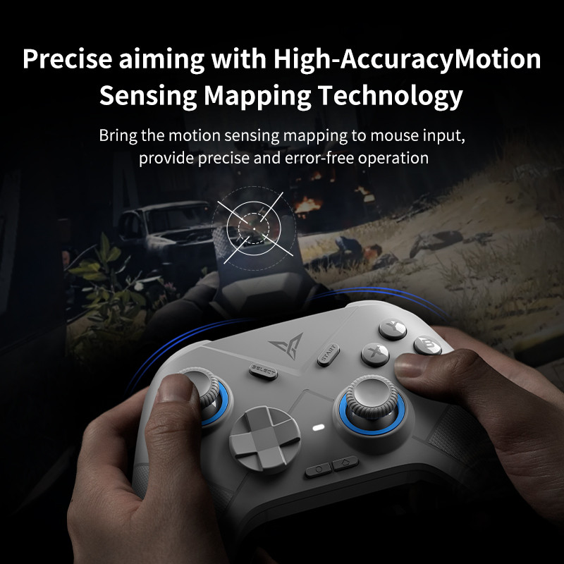 „Flydigi Direwolf“ belaidis žaidimų valdiklis PC / NS / Android / iOS palaikymas