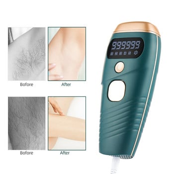 990000 Flash IPL Μηχάνημα αποτρίχωσης με λέιζερ Quartz Lamp Photon Permanent Device 5 Levels Auto Facial Hair Trimmer Epilator