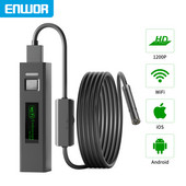 ENWOR belaidžio endoskopo kamera 8 mm 1200P endoskopas 2,0 MP WIFI borescope standus kabelis skirtas iPhone Android telefonams PC automobiliui IP67