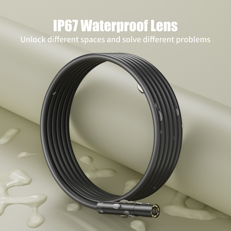 ENWOR belaidžio endoskopo kamera 8 mm 1200P endoskopas 2,0 MP WIFI borescope standus kabelis skirtas iPhone Android telefonams PC automobiliui IP67