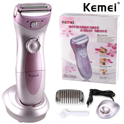 Kemei KM-200A električni uređaj za uklanjanje dlačica Ženski brijač za tijelo koji se koristi bežično Instant bezbolan epilator Komplet za uklanjanje dlačica s lica