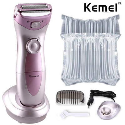 Kemei KM-200A elektrinis plaukų šalinimo įrankis moterims kūno skustuvas, naudojamas belaidžiu momentu, skausmui saugus epiliatorius veido plaukų šalinimo rinkinys