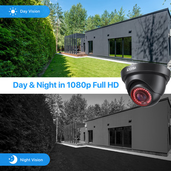 Κάμερα ασφαλείας ZOSI 1080p 80ft Night Vision AHD / TVI / CVI/CVBS Αδιάβροχη για κάμερα παρακολούθησης εξωτερικού χώρου