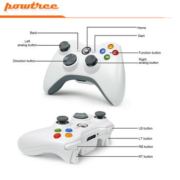 2.4G безжичен геймпад за конзола Xbox 360 контролер приемник Controle за Microsoft Xbox 360 игра джойстик за компютър win7/8/10