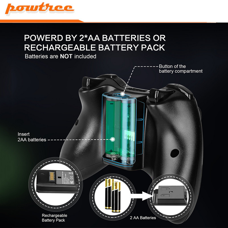 Gamepad wireless 2.4G pentru console Xbox 360 Controler receptor Controle pentru Microsoft Xbox 360 Joystick de joc pentru PC win7/8/10