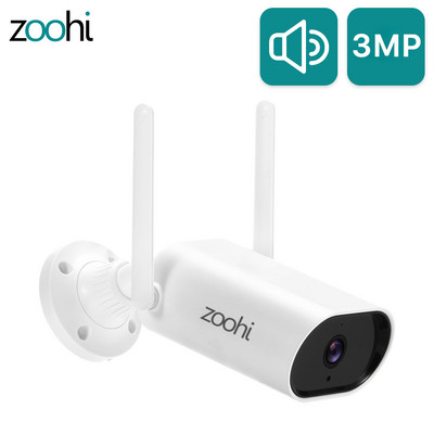 Zoohi 3MP IP камера Външно Wifi Видеонаблюдение Безжични охранителни защитни камери CCTV Комплект Нощно виждане HD двупосочно аудио