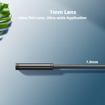 7 мм Micro USB ендоскопска камера IP67 Водоустойчива индустриална ендоскопска камера 6LEDs Камера с регулируема светлина за Android телефони PC