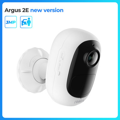 Reolink Argus 2E 3MP WiFi IP-kaamera 130° vaatenurk PIR 2-Way Audio 1080P Aku Turvakaamera Koduvalve kaitse