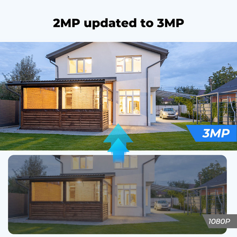 Reolink Argus 2E 3MP WiFi IP-kaamera 130° vaatenurk PIR 2-Way Audio 1080P Aku Turvakaamera Koduvalve kaitse