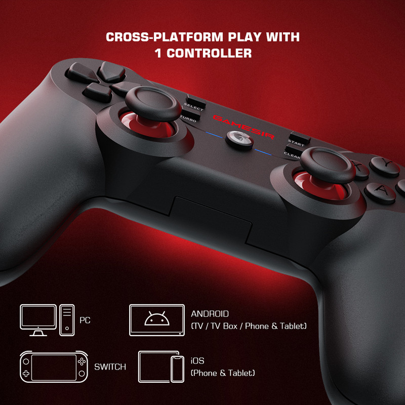 GameSir 2022 Gamepad-uri noi GameSir T3s Controler de joc wireless Bluetooth 5.0 Joystick pentru PC pentru Android TV Box și Windows 7/8/10