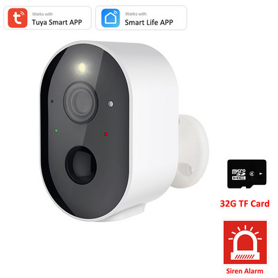 3MP „Tuya“ belaidė kamera lauko saulės stebėjimo HD naktinis matymas dvipusis domofono kameros „Wi-Fi“ namų apsaugos akumuliatorius, IP HD kamera