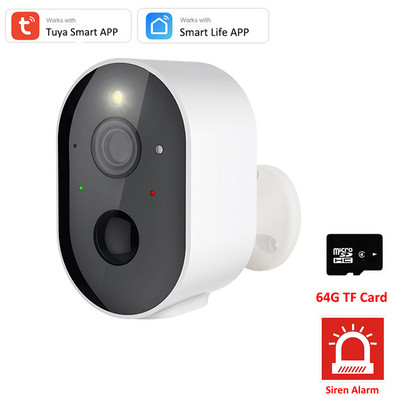 3MP „Tuya“ belaidė kamera lauko saulės stebėjimo HD naktinis matymas dvipusis domofono kameros „Wi-Fi“ namų apsaugos akumuliatorius, IP HD kamera