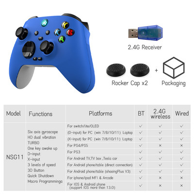 Belaidis BT žaidimų pultelis, mechaninis žaidimų valdiklis PC Hall Trigger 3D giroskopo vairasvirtė, skirta asmeniniam kompiuteriui Windows 7 10 11