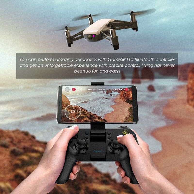 GameSir T1d Drone Bluetooth valdiklis, skirtas DJI Tello Drone, suderinamas su Apple iPhone ir Android Phone