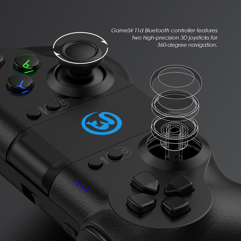 GameSir T1d Drone Bluetooth valdiklis, skirtas DJI Tello Drone, suderinamas su Apple iPhone ir Android Phone