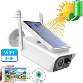 3 MP vezeték nélküli kültéri kamera Wifi biztonsági kamerák videó megfigyelő intelligens otthon IP CCTV rejtett napelemes túlélési védelem