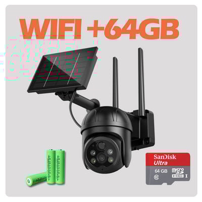 1080P 4G lauko kamera su saulės baterija GSM SIM kortele Vaizdo stebėjimas Namų apsauga Apsauga belaidžiai Wifi kameros