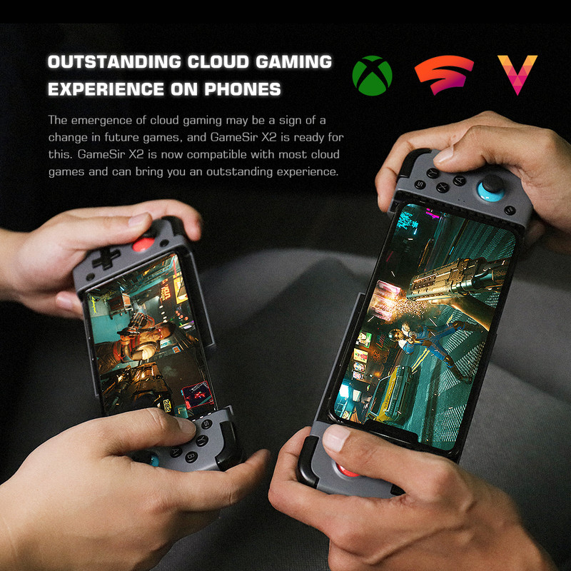 GameSir X2 Wireless Bluetooth Pubg Mobile Gamepad Joystick Cloud žaidimų valdiklis, skirtas Android iOS