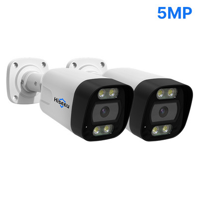 4K 8MP 5MP POE IP kamera lauko vandeniui atspari H.265 CCTV Bullet Camera P2P judesio aptikimas, skirtas PoE NVR 48V Hiseeu