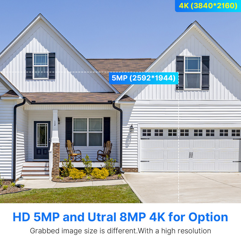 4K 8MP 5MP POE IP kamera lauko vandeniui atspari H.265 CCTV Bullet Camera P2P judesio aptikimas, skirtas PoE NVR 48V Hiseeu