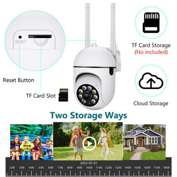 2,4+5G WiFi IP Κάμερα 4X Zoom Κάμερα παρακολούθησης εξωτερικού χώρου Έγχρωμη νυχτερινή όραση Ai Ανίχνευση ανθρώπου Ασφάλεια Μίνι κάμερα CCTV Νέο