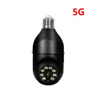 360° Panoraminė Wi-Fi lemputės stebėjimo kamera PTZ IP kamera Naktinio matymo judesio aptikimo išmaniojo namų saugumo apsaugos internetinė kamera