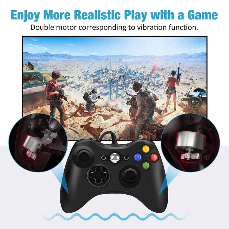 1/2 kom žičanog kontrolera za igre za Xbox 360 Gamepad Joypad s dvostrukom vibracijom za Windows 10 8.1 8 7 PC dodaci za igranje