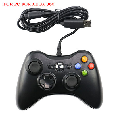 Controler prin cablu USB pentru Xbox 360 Joypad Vibration Gamepad Joystick pentru controler PC pentru Windows 7/8/10