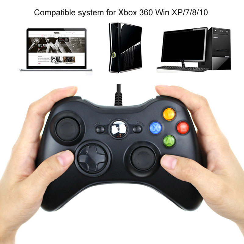 Controler prin cablu USB pentru Xbox 360 Joypad Vibration Gamepad Joystick pentru controler PC pentru Windows 7/8/10